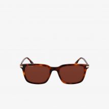 Lacoste - Lunettes New Heritage rectangulaires acétate - Couleur : Marron Havana