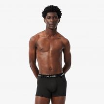 Lacoste - Lot de 3 boxers microfibre - Couleur : Noir
