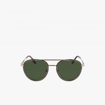 Lacoste - Lunettes Neoheritage ovales métal - Couleur : Or Brillant