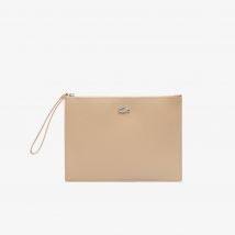 Lacoste - Pochette Anna en toile enduite piquée - Couleur : Viennois Grenadine