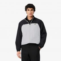 Lacoste - Veste de survêtement color-block déperlante - Couleur : Gris Clair / Noir