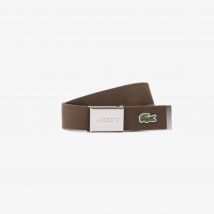 Lacoste - Ceinture L.12.12 Concept fabriquée en France - Couleur : Morel