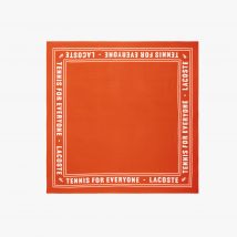 Lacoste - Foulard soie imprimé Défilé - Couleur : Orange