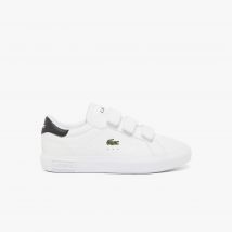 Lacoste - Sneakers Powercourt enfant - Couleur : Blanc/noir