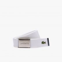 Lacoste - Ceinture L.12.12 Concept fabriquée en France - Couleur : Blanc