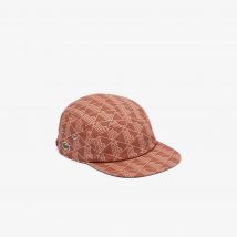 Lacoste - Casquette girolle twill imprimé - Couleur : Marron Clair / Beige