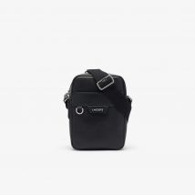 Lacoste - Sacoche Ossian en cuir - Couleur : Noir