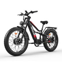 Vélo électrique Tifgalop ES7 Pro à double moteur 26 pouces 1500W 52V21AH VTT tout suspendu