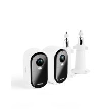 Arlo Essential Caméra de sécurité extérieure & 2 Support de fixation réglable, pack de 2
