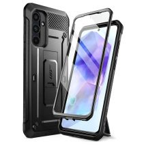 Coque Intégrale pour Samsung Galaxy A55 Antichoc avec Béquille Support Noir