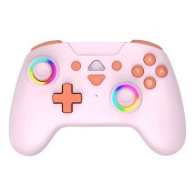 Subsonic - Controller Switch / Switch Oled senza fili – Controller per Switch con LED, vibrazioni e giroscopio – Rosa confetto - Nuovo