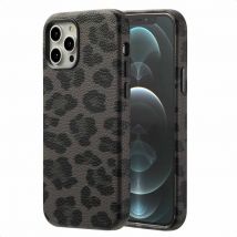 Selencia Coque Sabi imprimé panthère avec MagSafe pour Apple iPhone 12 (Pro) - Midnight Black
