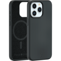 Coque renforcée MagSafe iPhone 15 Pro Max SILICONE 2m Noire + Garantie à vie Force Case