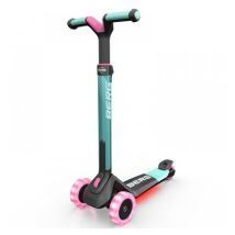 Trottinette pliable BERG Nexo Menthe avec roues LED et plateau lumineux