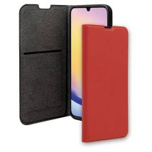 Étui Folio pour Samsung A05 Style Portefeuille avec Porte Cartes Rouge