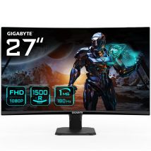 GIGABYTE GS27FC Écran gaming incurvé 27 FHD - 1920 x 1080, 180Hz, 1ms, 250 cd/m², FreeSync Premium, HDR Ready, HDMI 2.0, DisplayPort 1.4