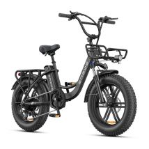 Bicicleta eléctrica para adultos ENGWE L20 Boost, bicicleta eléctrica de 20 con neumáticos anchos y cuadro de mandos para mujeres, batería de 48 V 13 
