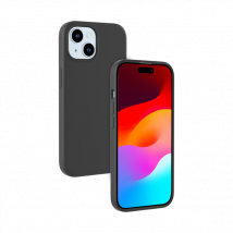 Funda antigolpes de gel de silicona suave para Apple iPhone 15, Negro satinado - Nuevo