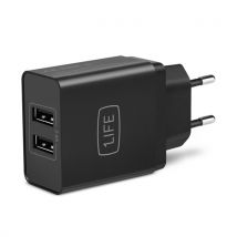 Cargador 1Life de 2 puertos USB y 2,4 A - Nuevo