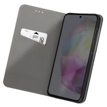 Étui pour Samsung Galaxy A55 5G Clapet Portefeuille Support Vidéo Noir
