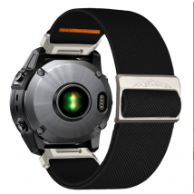 Bracelet de montre élastique en nylon pour Garmin Descent MK3i Black 26mm