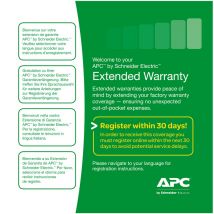 APC WBEXTWAR1YR-AC-03 extensión de la garantía 1 año(s) - Nuevo