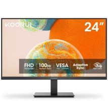 KOORUI E2412F Monitor PC - 24 pulgadas Resolución Full HD 1920*1080 Frecuencia Actualización 100Hz Panel VA 178° ángulo visión - Negro - Nuevo