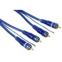 Cable RCA, 2 macho - 2 macho, línea remota integrada, 5 m, Azul - Nuevo