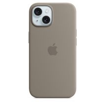 Apple Coque en silicone avec MagSafe pour iPhone 15 - Argile Apple iPhone 15