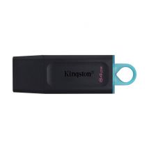 kingston Memoria USB 64GB DT Exodia 3.2 Transferencia Rápida con Tapa Deslizante Negro - Nuevo