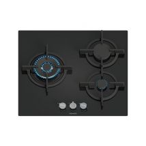 Table gaz verre trempé, 60 cm, IQ500, verre trempé, fonte avec pieds en SIEMENS - EP6A6CI10