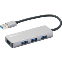 Sandberg 333-67 hub de interfaz USB 3.2 Gen 1 (3.1 Gen 1) Type-A 5000 Mbit/s Gris - Nuevo