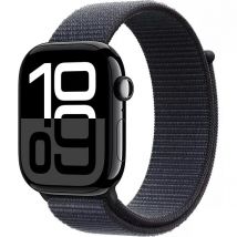 Apple Watch Series 10 (2024) GPS, Boitier Noir de 42mm avec bracelet Textile , Noir