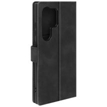 Étui pour Samsung Galaxy S24 Ultra Clapet Portefeuille Support Vidéo Noir