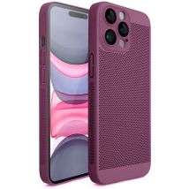 Moozy VentiGuard Coque pour iPhone 15 Pro, 6,1 , Housse Respirante avec Motif Perforé pour la Circulation de l'Air, Ventilation, Coque Anti-Surchauffe