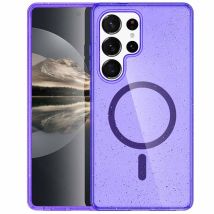 imoshion Coque Pailletée avec MagSafe pour Samsung Galaxy S25 Ultra - Paillettes Violet