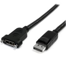 StarTech.com Câble DisplayPort à Montage sur Panneau 1m - 4K x 2K - Câble d'Extension DP 1.2 M/F - Câble d'Extension Vidéo DP avec Connecteur DP à 