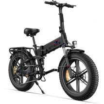 Vélo électrique pliable ENGWE ENGINE X 20 pour adultes, batterie au lithium 48 V 13 Ah, 7 vitesses, suspension complète-Noir