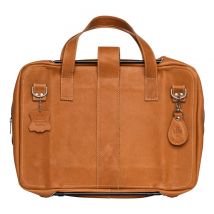 R-Go Tools Sacoche pour ordinateur portable R-Go Viva, cuir, avec support intégré pour ordinateur portable, produit social, marron