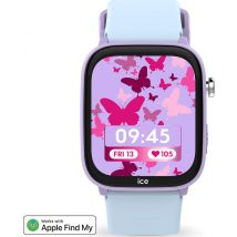 Montre connectée ICE SMART Junior 3.0 Find My Rectangulaire avec Bracelet Silicone Violet / Bleu Ice Watch