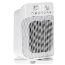 Adler AD 7727 Radiateur céramique Aérotherme LED avec télécommande <51dB 1500W