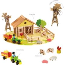 Mi granja de madera - Juego de construcción - JEUJURA - 145 piezas - Nuevo
