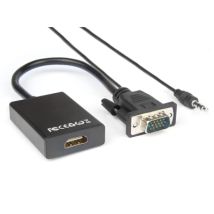 Hamlet XVAVGA-HDMA câble vidéo et adaptateur VGA (D-Sub) HDMI Type A (Standard) Noir