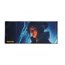 AKUMA - Tapis de Souris Gaming Cyber P02 - Grand Format XXL 900 x 400 mm - Base en Caoutchouc Naturel Antidérapante - Surface Tissu Haute Précision et