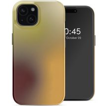 Selencia Coque arrière Vivid avec MagSafe pour Apple iPhone 15 - Gradient Olive Dust