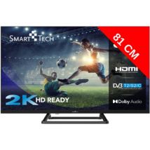 SMART TECH Téléviseur HD LED 32 (80cm) 32hn01v3 - Triple Tuner Dolby Audio H.265 3xHDMI, 2xUSB