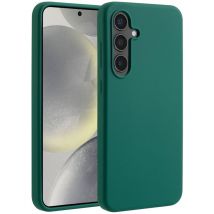Accezz Coque Liquid Silicone avec MagSafe pour Samsung Galaxy S24 FE - Forest Green