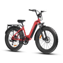 Bicicletta elettrica Bodywel D9 con batteria rimovibile da 48 V 15 Ah, display a LED e connettività app - rossa - Nuovo
