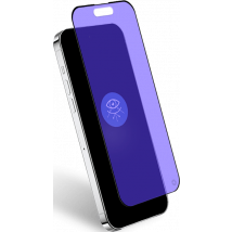 Protège écran pour iPhone 15 Pro Anti Lumière Bleue 2.5D Verre organique + Garantie à vie - Certifié GRS Force Glass