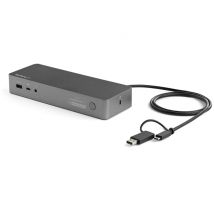 StarTech.com Station d'Accueil Universelle pour Ordinateur Portable, Station d'Accueil Hybride USB-C & USB-A, Dual 4K DP & HDMI, 100W PD, Mac / 